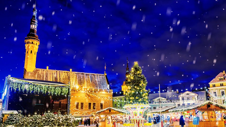 Tallinn Christmas Market in winter