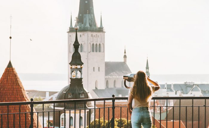 Girl view in Tallinn