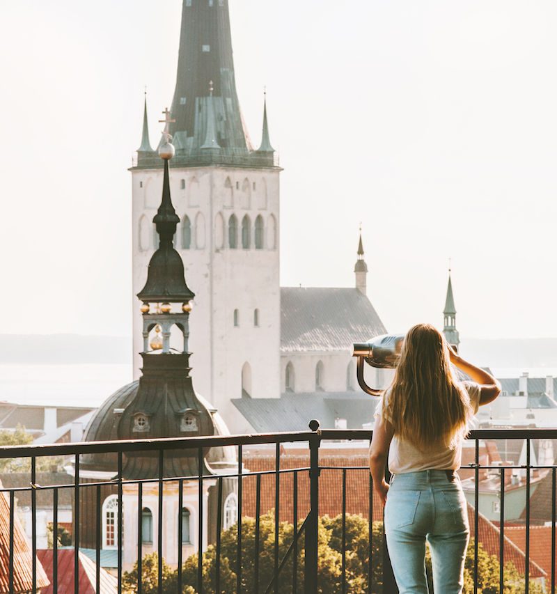 Girl view in Tallinn