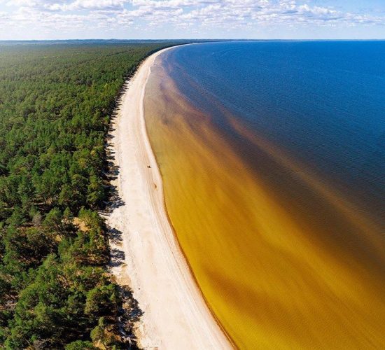 Latvia long Baltic coast