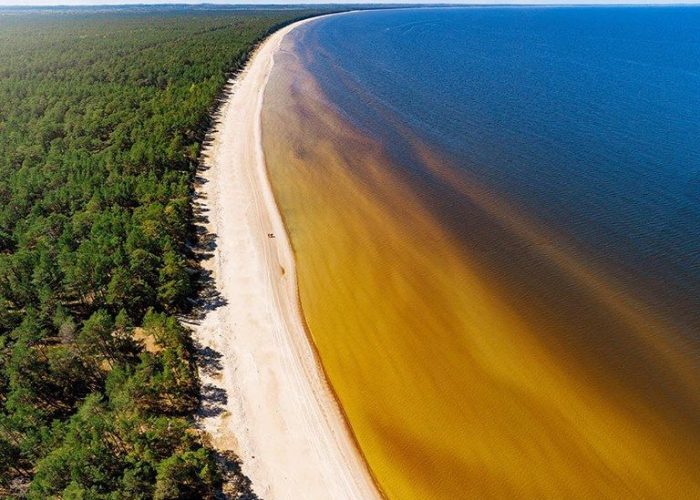 Latvia long Baltic coast