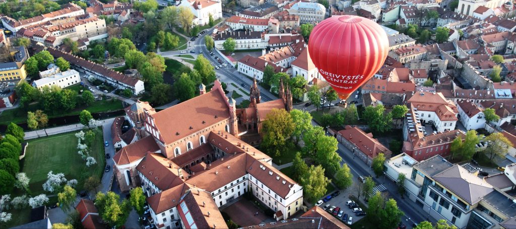 Hot air balloon flight over Vilnius3