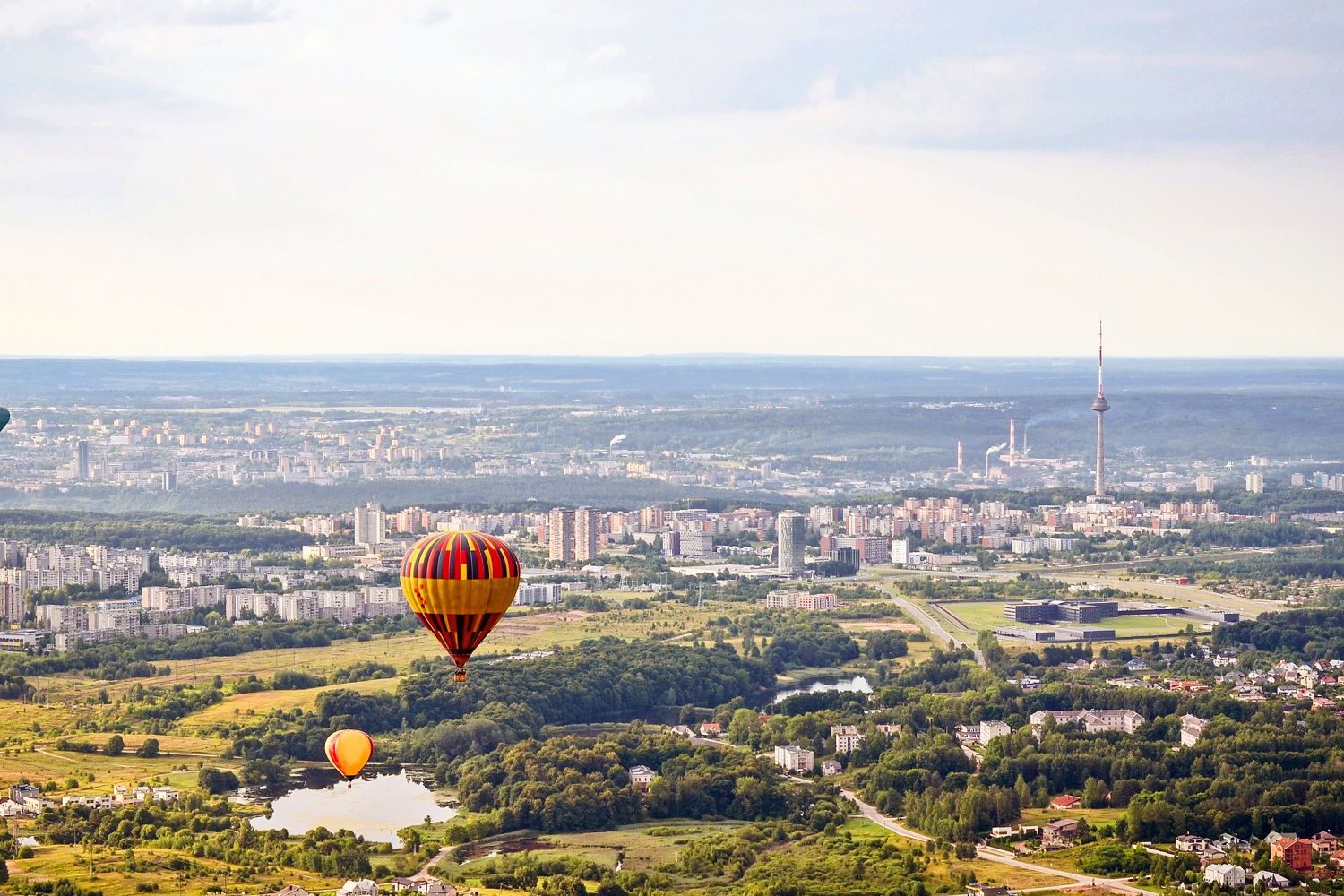 Fligh with balloon in Lithuania