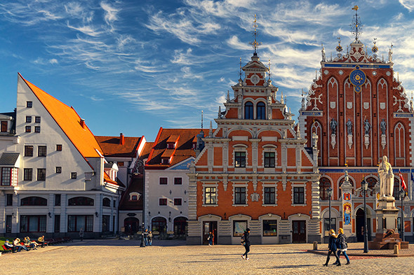 Town Hall Square in the House of Blackheads in Riga